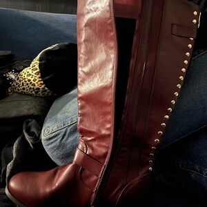 Cloudwalkers Burgundy Heeled Boots